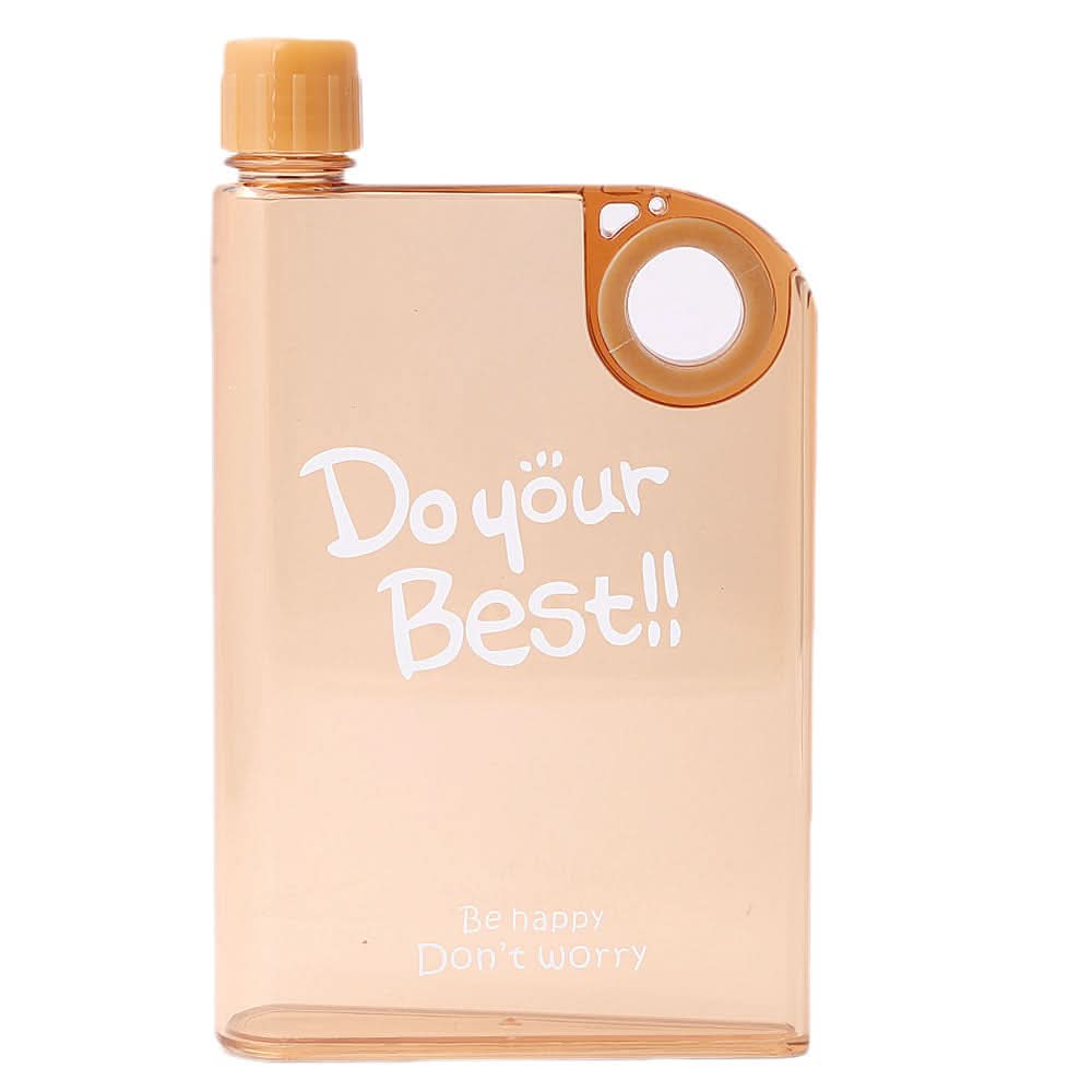 Notebook Water Bottle 380ml - Brown, Home & Lifestyle, Glassware & Drinkware, Chase Value, Chase Value