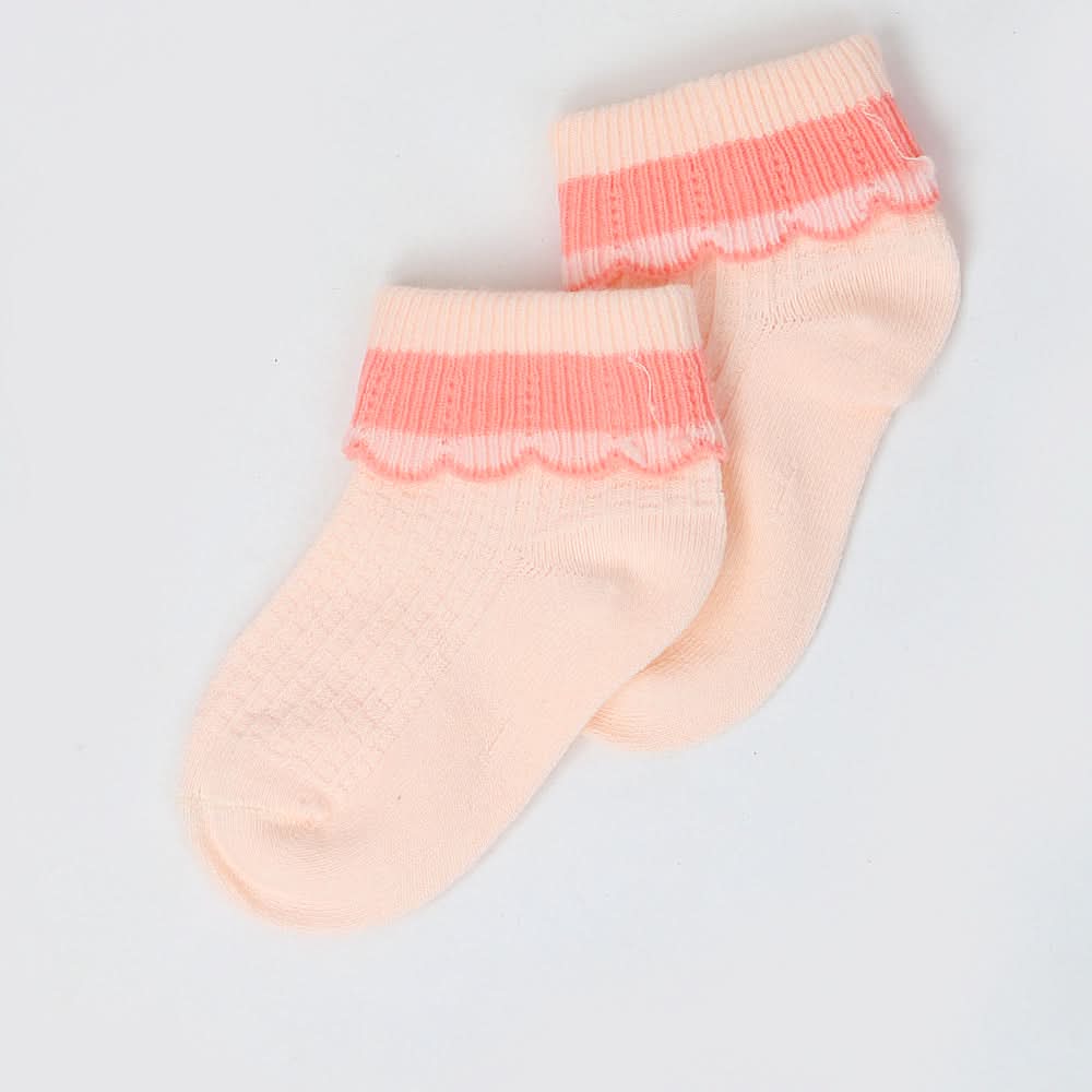 Girls Fancy Socks - Peach, Kids, Girls Socks, Chase Value, Chase Value
