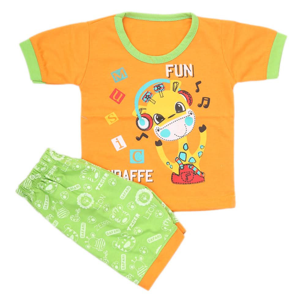 Boys Half Sleeves Suit - Orange, Kids, Boys Sets And Suits, Chase Value, Chase Value