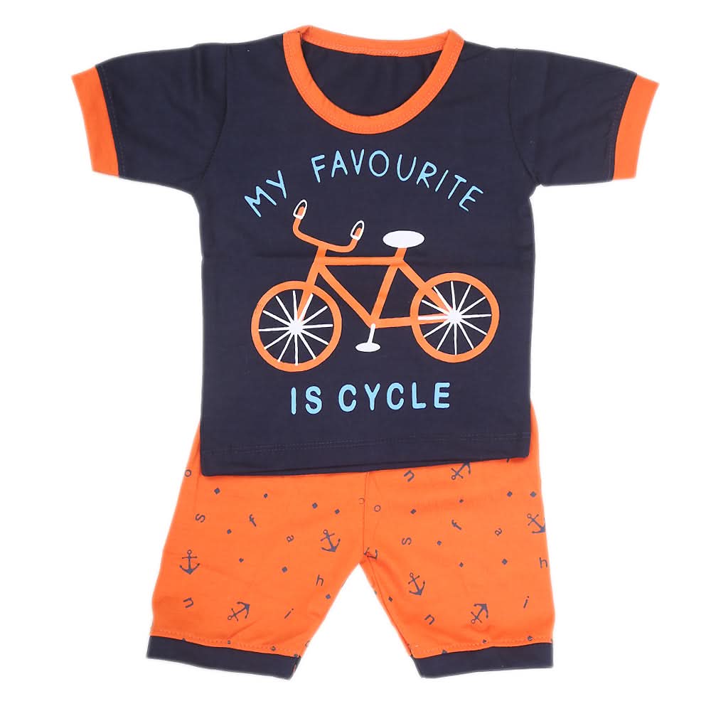 Boys Half Sleeves Suit - Navy Blue, Kids, NB Boys Sets And Suits, Chase Value, Chase Value