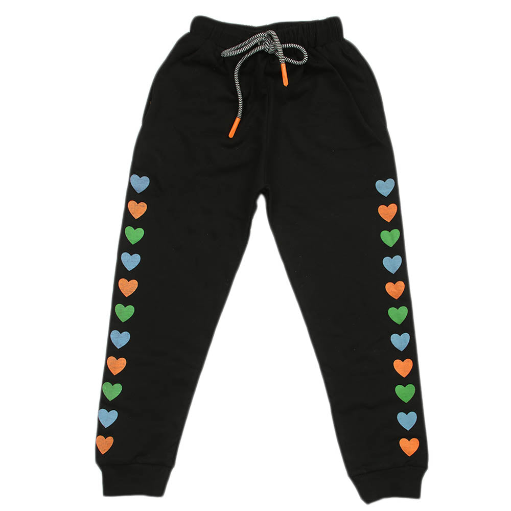 Girls Terry Trouser - Black, Girls Tights Leggings & Pajama, Chase Value, Chase Value