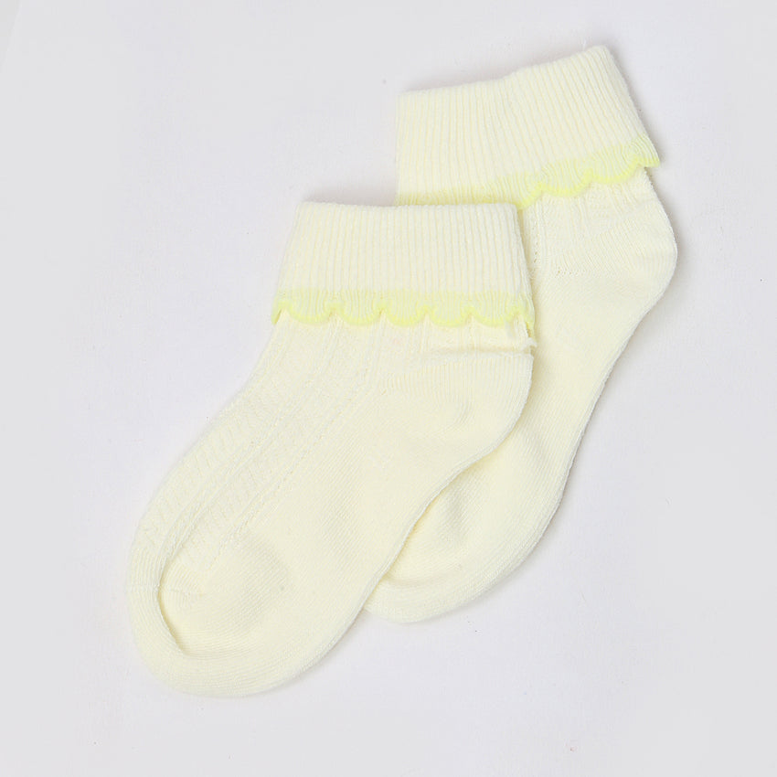 Girls Fancy Socks - Yellow, Kids, Girls Socks, Chase Value, Chase Value