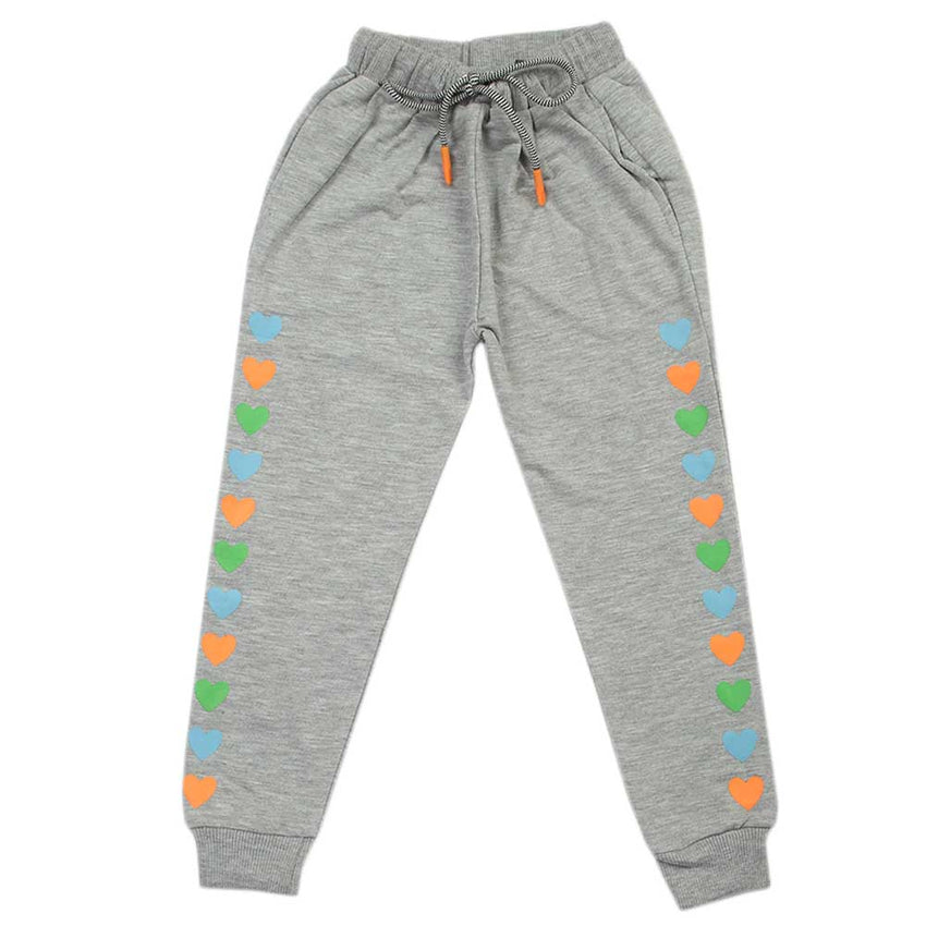 Girls Terry Trouser - Light Grey, Girls Tights Leggings & Pajama, Chase Value, Chase Value