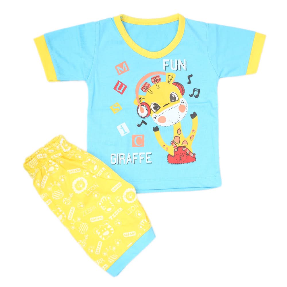 Boys Half Sleeves Suit - Blue, Kids, Boys Sets And Suits, Chase Value, Chase Value