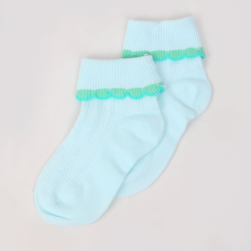 Girls Fancy Socks - Cyan, Kids, Girls Socks, Chase Value, Chase Value