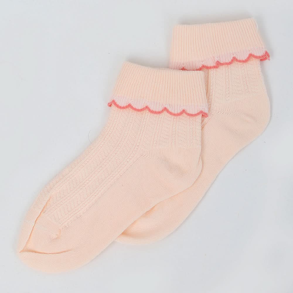 Girls Fancy Socks - Peach, Kids, Girls Socks, Chase Value, Chase Value