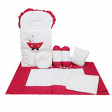 Newborn Sleeping Bag 7 Pcs Set Embroidered - Maroon, Kids, Sleeping Bags, Chase Value, Chase Value