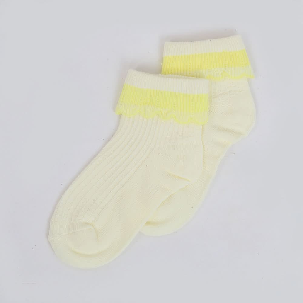 Girls Fancy Socks - Yellow, Kids, Girls Socks, Chase Value, Chase Value