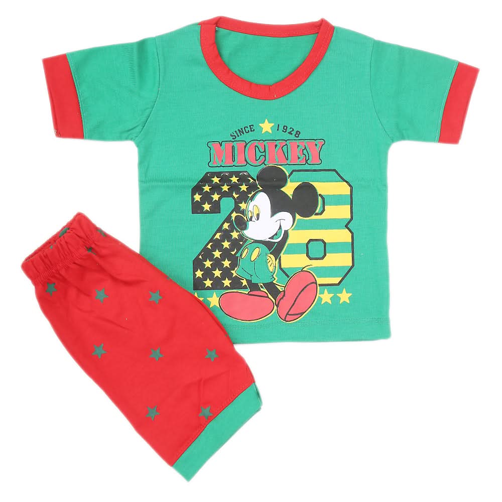 Boys Half Sleeves Suit - Green, Kids, Boys Sets And Suits, Chase Value, Chase Value
