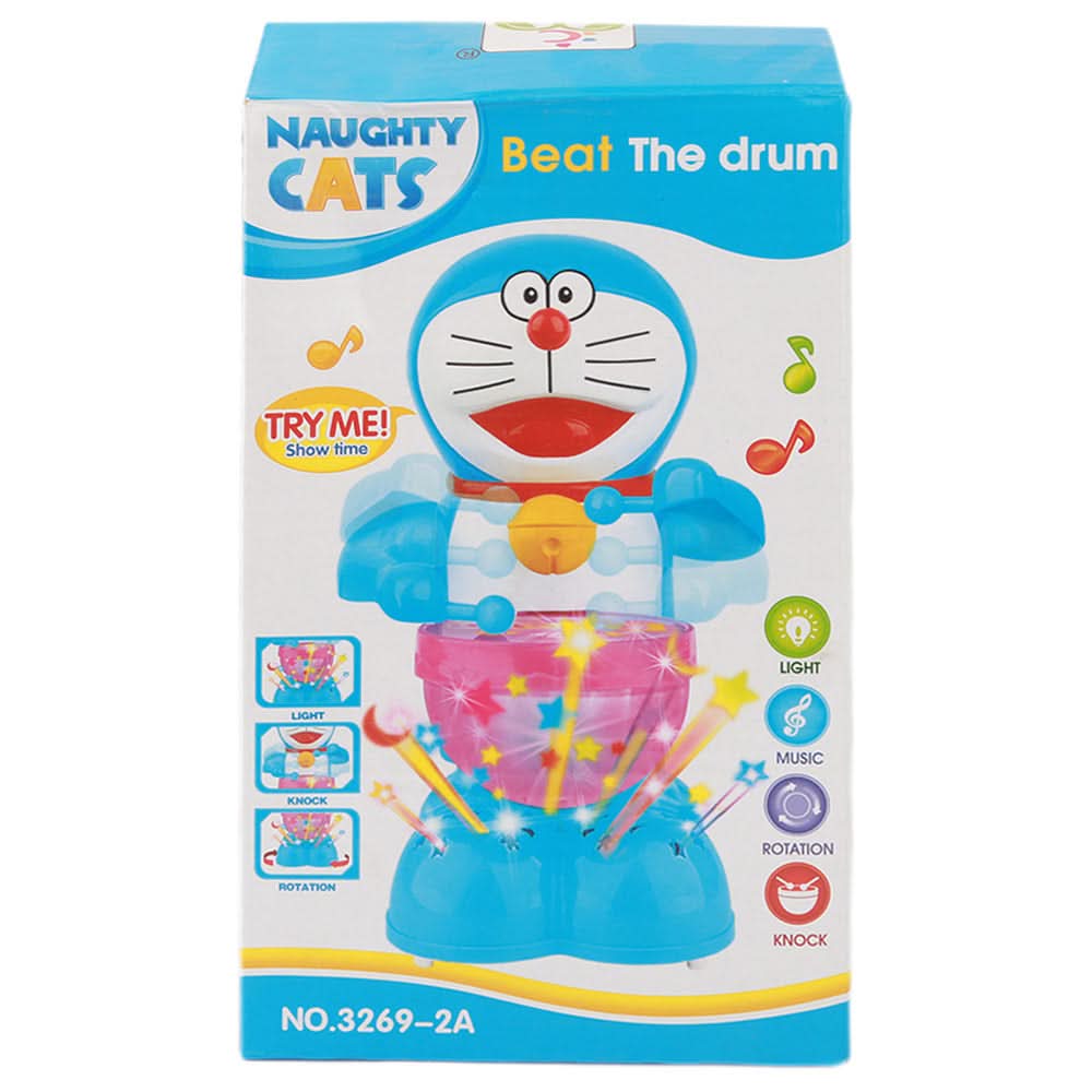 Naughty Cat Beats The Drum - Blue, Kids, Non-Remote Control, Chase Value, Chase Value