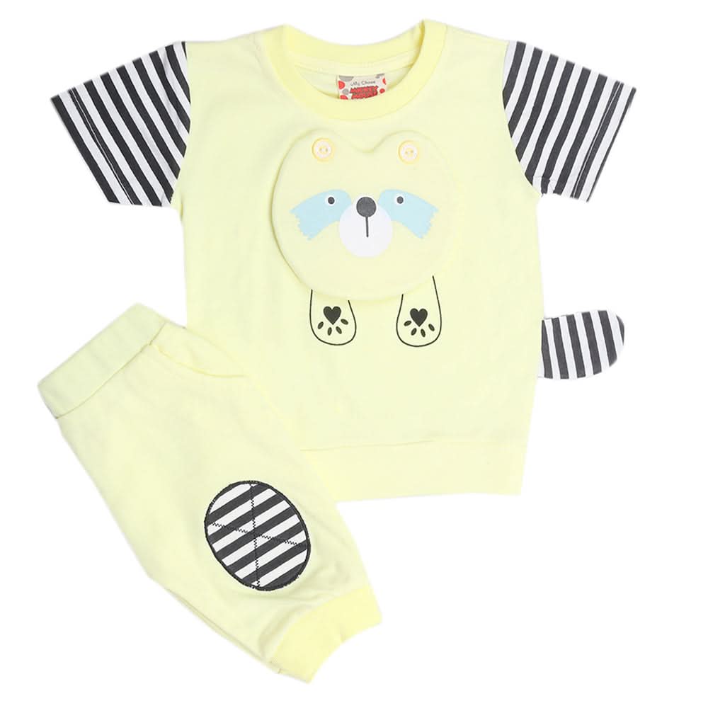 Newborns Boys Half Sleeves Suits - Yellow, Kids, New Born Boys Sets And Suits, Chase Value, Chase Value