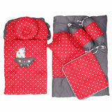 Newborn Sleeping Bag 7 Pcs Set Embroidered - Red, Kids, Sleeping Bags, Chase Value, Chase Value
