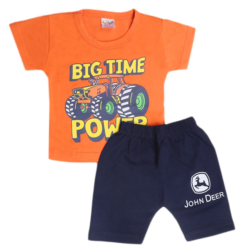 Newborns Boys Half Sleeves Suits - Orange, Kids, New Born Boys Sets And Suits, Chase Value, Chase Value