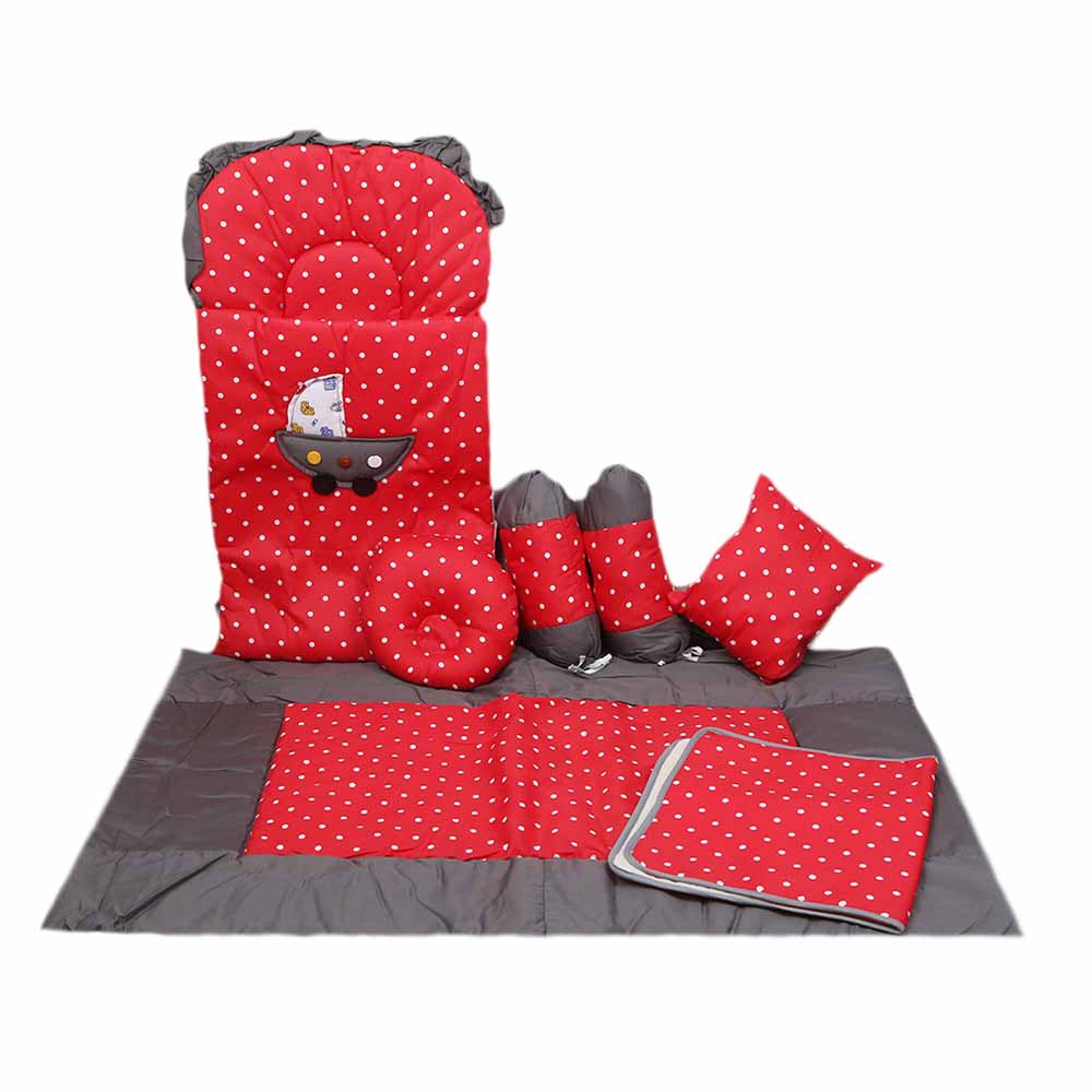 Newborn Sleeping Bag 7 Pcs Set Embroidered - Red, Kids, Sleeping Bags, Chase Value, Chase Value