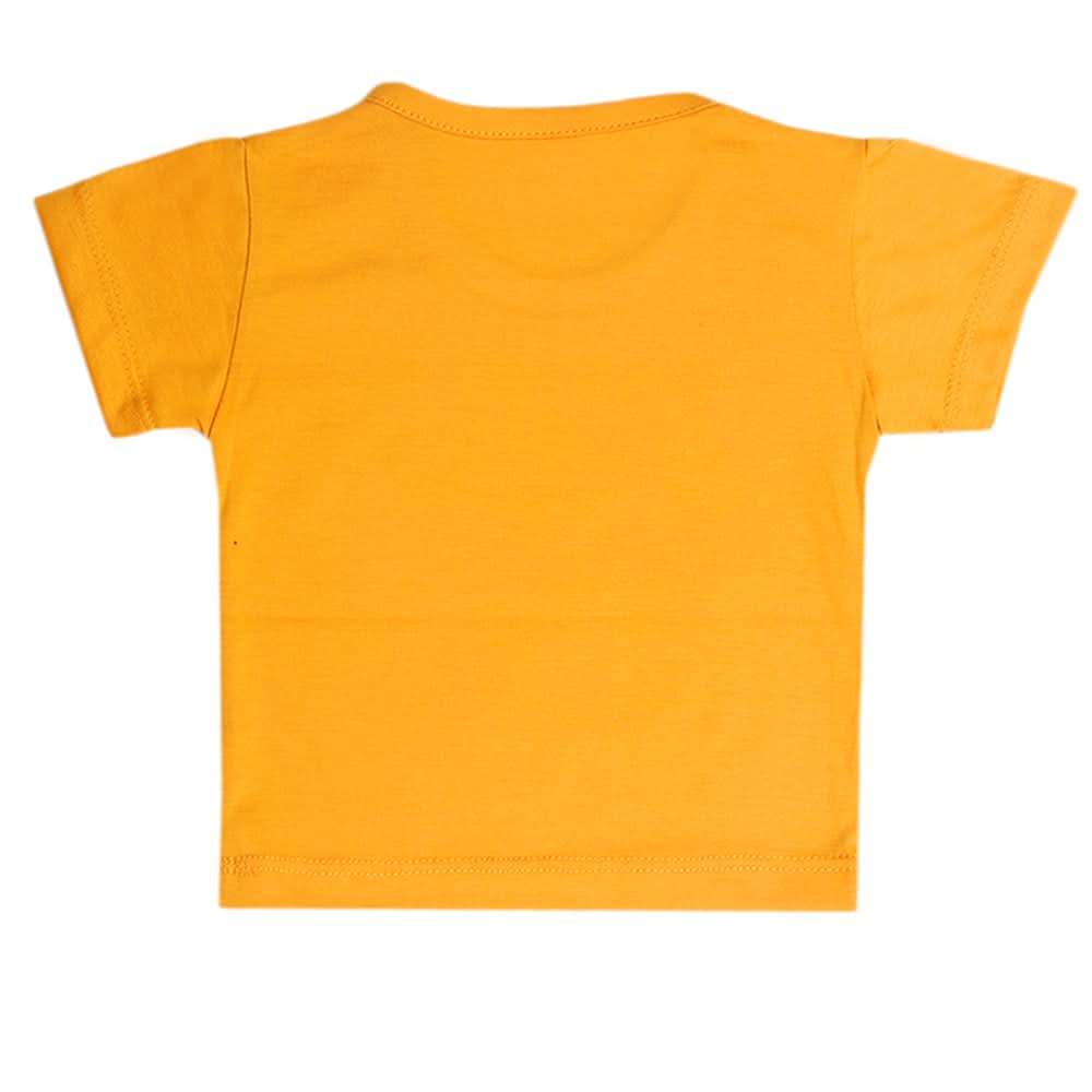 Newborn Boys Half Sleeves T-Shirt - Mustard, Kids, Newborn Boys Shirts And T-Shirts, Chase Value, Chase Value