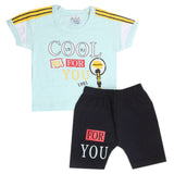 Newborn Boys Half Sleeves Suit - Cyan, Kids, Newborn Boys Sets And Suits, Chase Value, Chase Value
