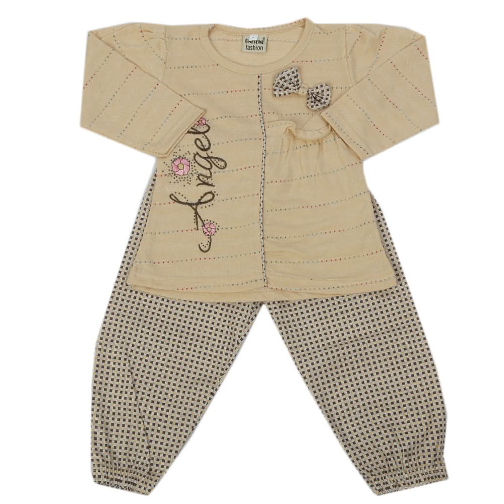 Girls Full Sleeves Suit - Beige, Girls Suits, Chase Value, Chase Value
