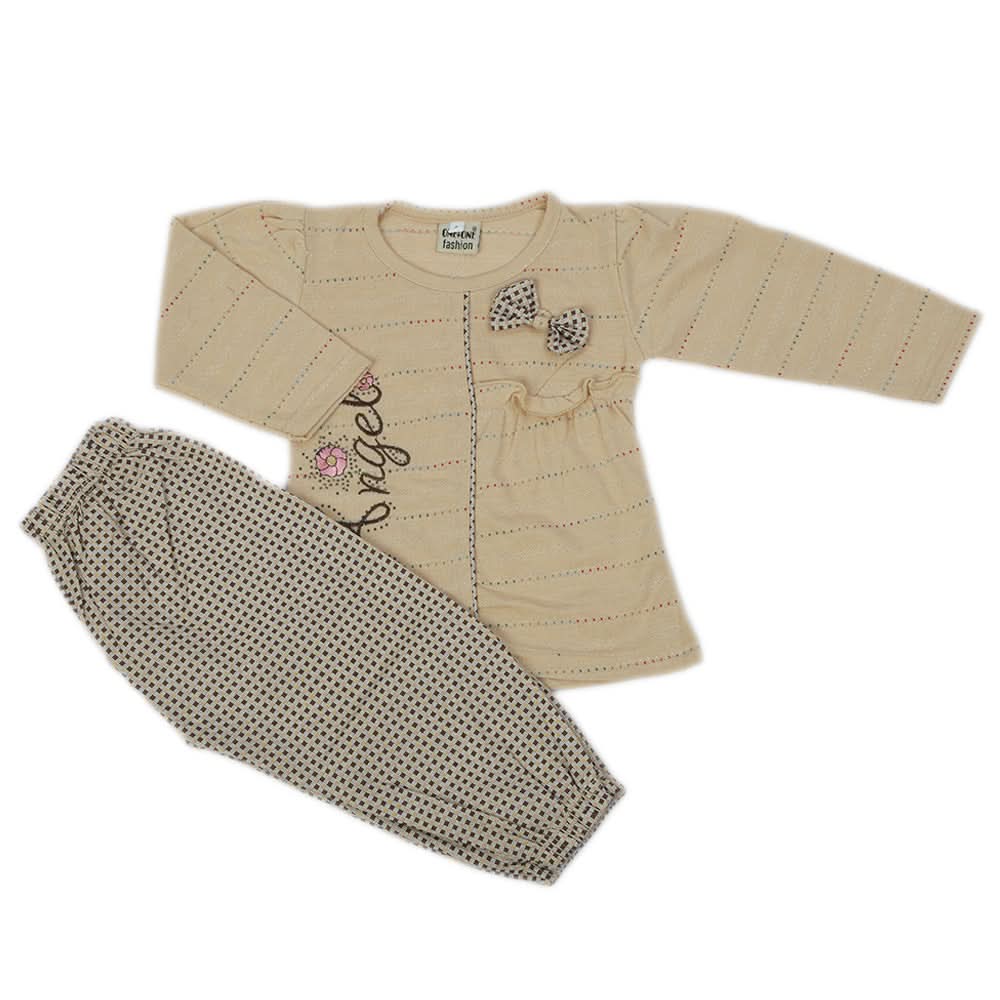 Girls Full Sleeves Suit - Beige, Girls Suits, Chase Value, Chase Value