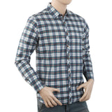 Men's Casual Check Shirt K.C-6123 - Steel Green, Men, Shirts, Chase Value, Chase Value