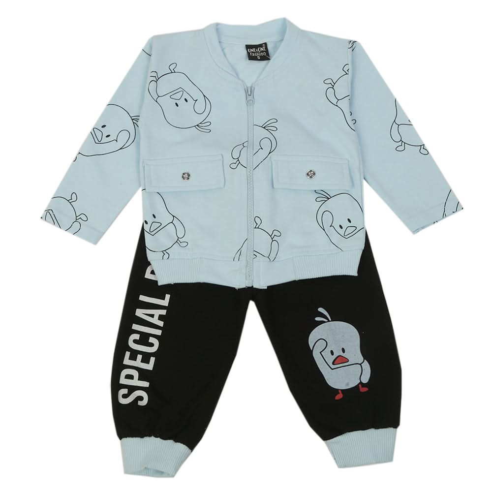 Boys Full Sleeves 3Pcs Suit - Light Blue, Boys Sets & Suits, Chase Value, Chase Value
