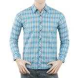 Men's Casual Check Shirt K.C-6123 - Light Blue, Men, Shirts, Chase Value, Chase Value