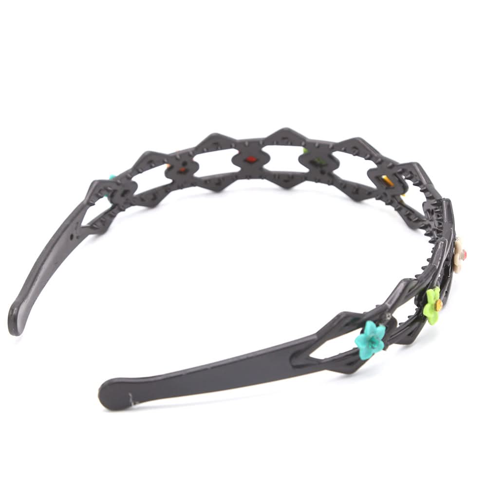 Shiny Multi Flower Hair Band - Black, Kids, Hair Accessories, Chase Value, Chase Value