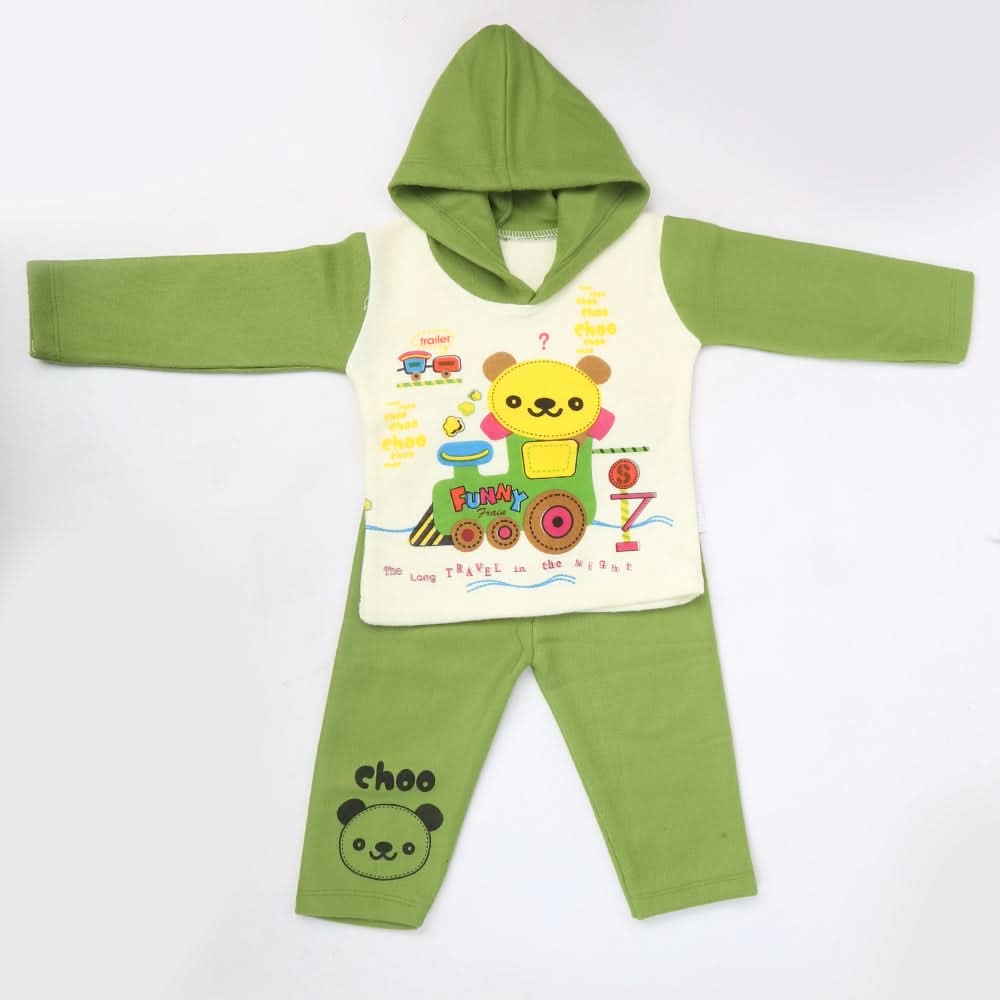 Boys Full Sleeves Polar Suit 8849 - Green, Kids, Boys Sets And Suits, Chase Value, Chase Value