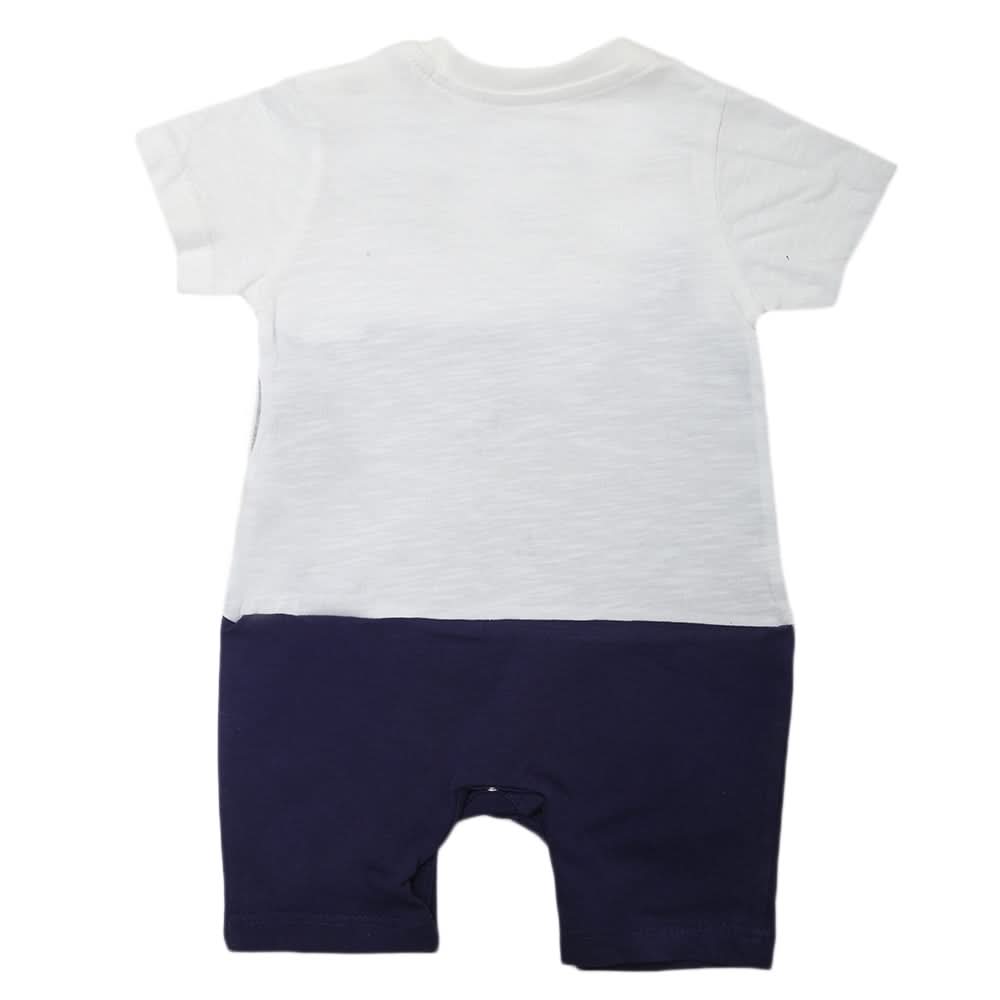 Newborn Boys Half Sleeves Romper - Navy Blue, Kids, New Born Boys Rompers, Chase Value, Chase Value