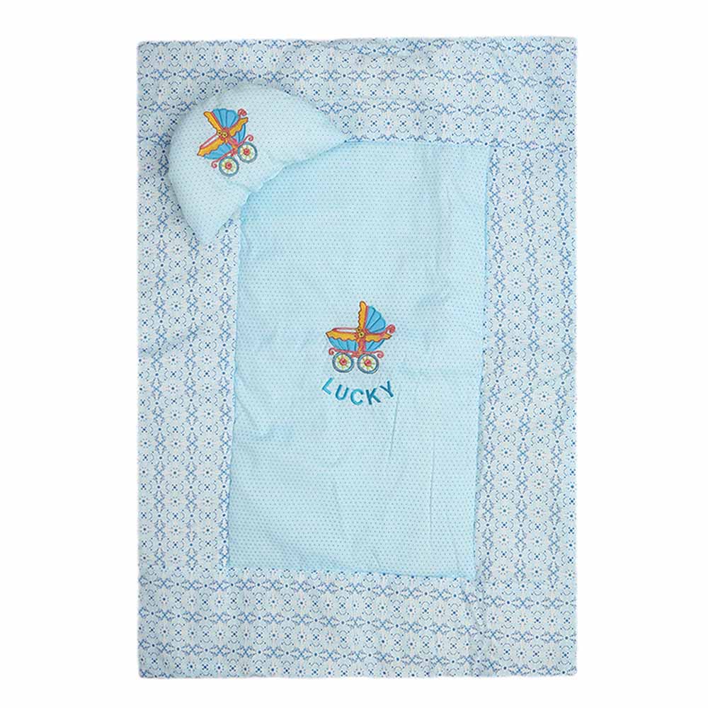 Newborn Sleeping Bag 7 Pcs  Set Embroidered - Light Blue, Kids, Sleeping Bags, Chase Value, Chase Value