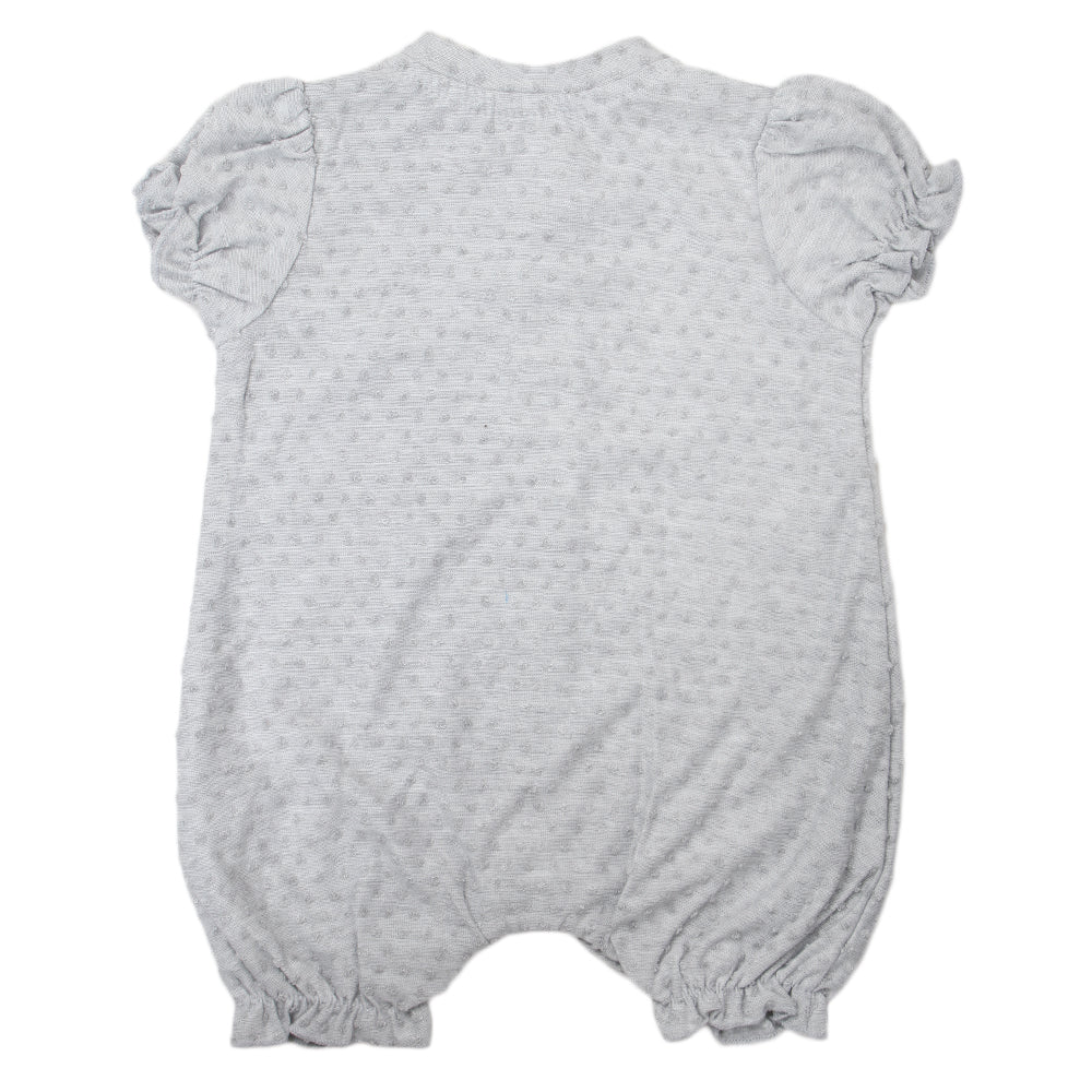 Newborn Girls Half Sleeves Romper - Grey, Kids, Newborn Girls Rompers, Chase Value, Chase Value