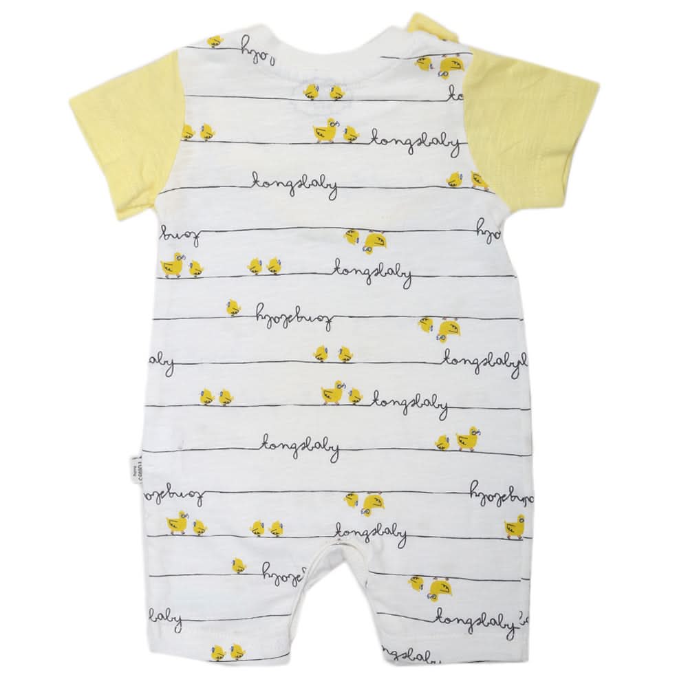 Newborn Boys Half Sleeves Romper 2840  B5-B9 - Yellow, Kids, New Born Boys Rompers, Chase Value, Chase Value