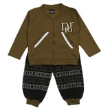 Boys 3Pcs Full Sleeves Suit - Olive Green, Boys Sets & Suits, Chase Value, Chase Value