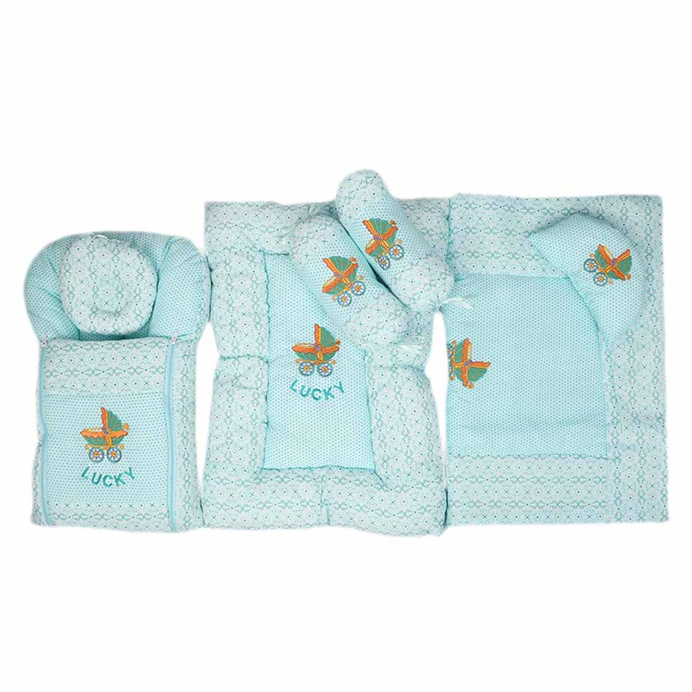 Newborn Sleeping Bag 7 Pcs  Set Embroidered - Cyan, Kids, Sleeping Bags, Chase Value, Chase Value
