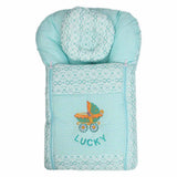 Newborn Sleeping Bag 7 Pcs  Set Embroidered - Cyan, Kids, Sleeping Bags, Chase Value, Chase Value