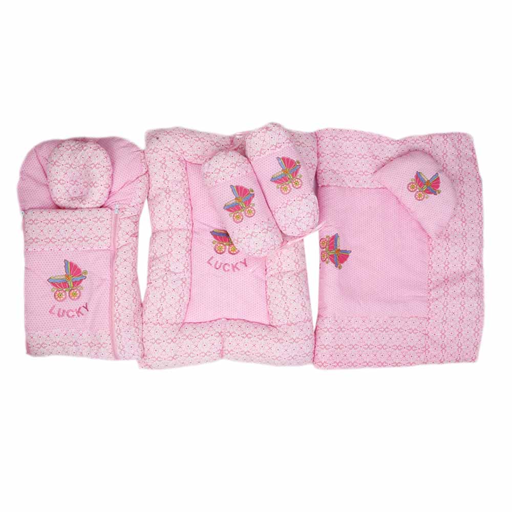 Newborn Sleeping Bag 7 Pcs  Set Embroidered - Pink, Kids, Sleeping Bags, Chase Value, Chase Value