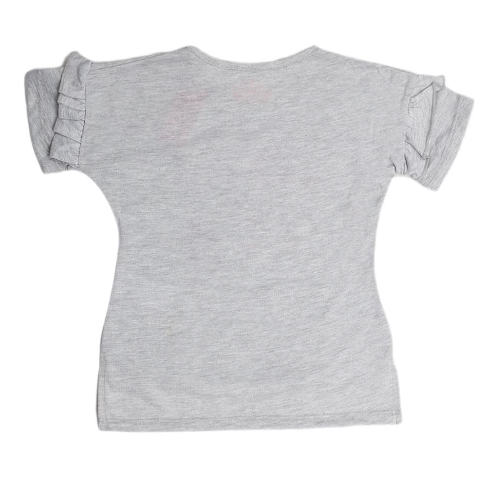 Girls Half Sleeves T-Shirts - Grey, Kids, Girls T-Shirts, Chase Value, Chase Value