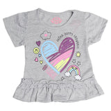 Girls Half Sleeves T-Shirts - Grey, Kids, Girls T-Shirts, Chase Value, Chase Value