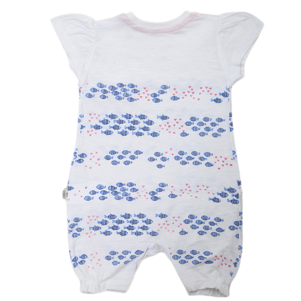 Newborn Girls Half Sleeves Romper - Blue, Kids, Newborn Girls Rompers, Chase Value, Chase Value