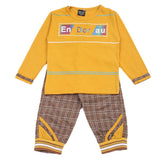 Boys 3Pcs Full Sleeves Suit - Mustard, Boys Sets & Suits, Chase Value, Chase Value