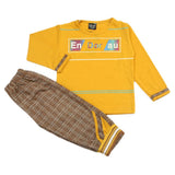 Boys 3Pcs Full Sleeves Suit - Mustard, Boys Sets & Suits, Chase Value, Chase Value