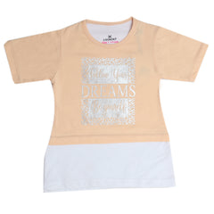 Eminent Girls Printed T-Shirt - Peach, Kids, Girls T-Shirts, Eminent, Chase Value