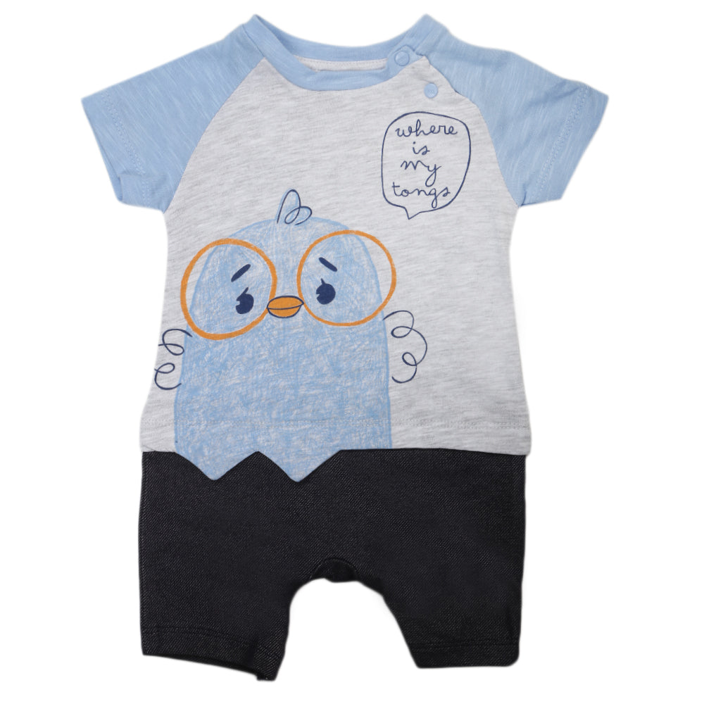 Newborn Boys Half Sleeves Romper - Blue, Kids, Newborn Boys Rompers, Chase Value, Chase Value