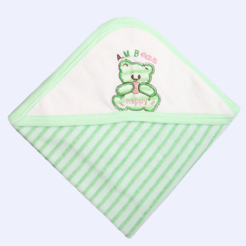 Newborn Baby Bath Towel - Green, Kids, Bath Accessories, Chase Value, Chase Value