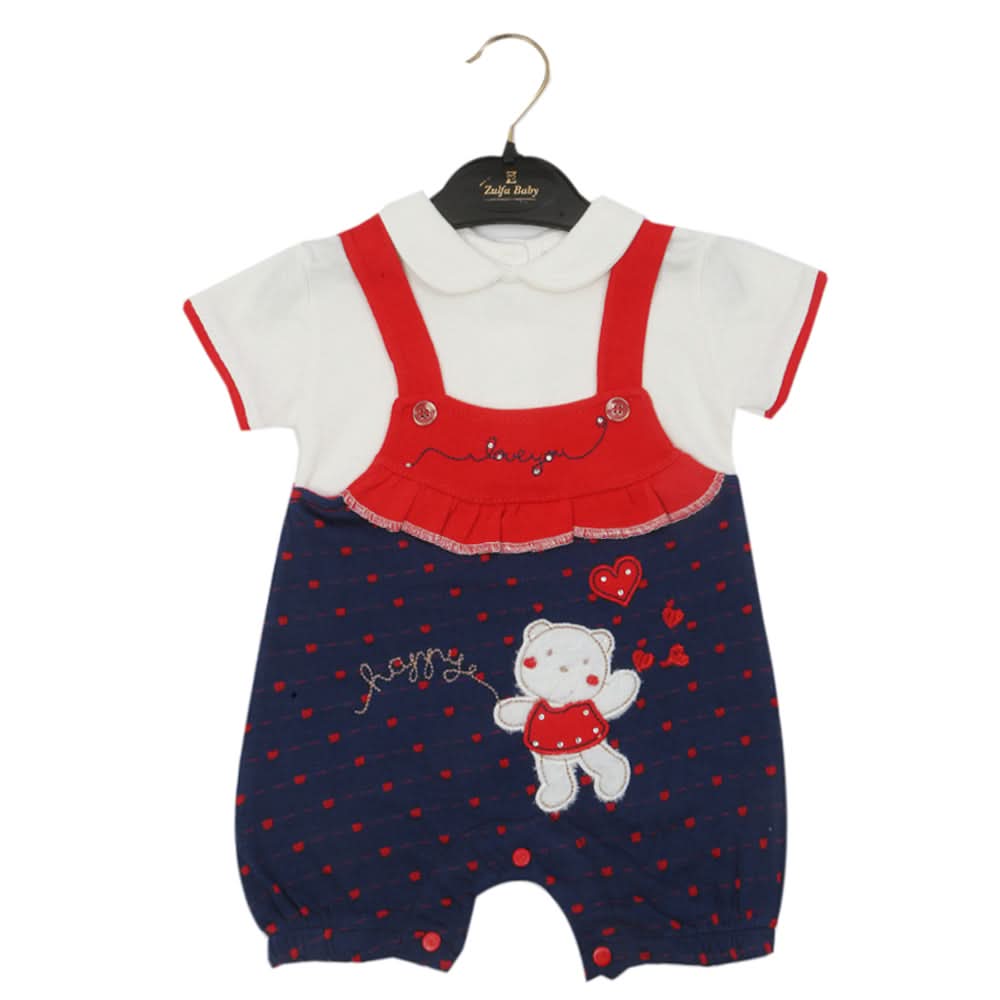 Newborn Girls Romper - Navy Blue, Newborn Girls Rompers, Chase Value, Chase Value