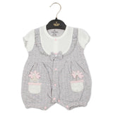 Newborn Girls Romper - Light Grey, Newborn Girls Rompers, Chase Value, Chase Value