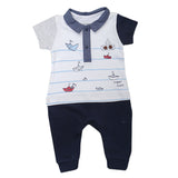 Newborn Boys Half Sleeves Romper - Navy Blue, Kids, Newborn Boys Rompers, Chase Value, Chase Value