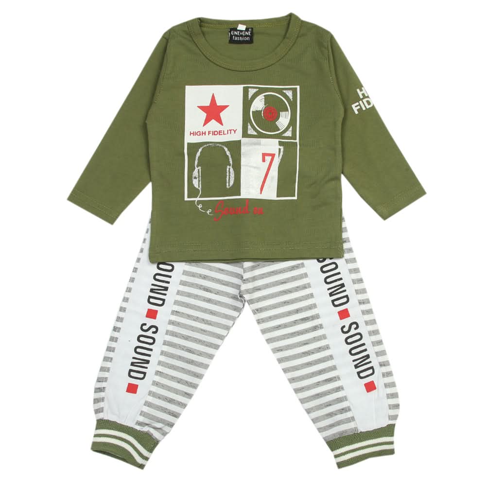 Newborn Boys Full Sleeves Suit - Green, Newborn Boys Sets & Suits, Chase Value, Chase Value