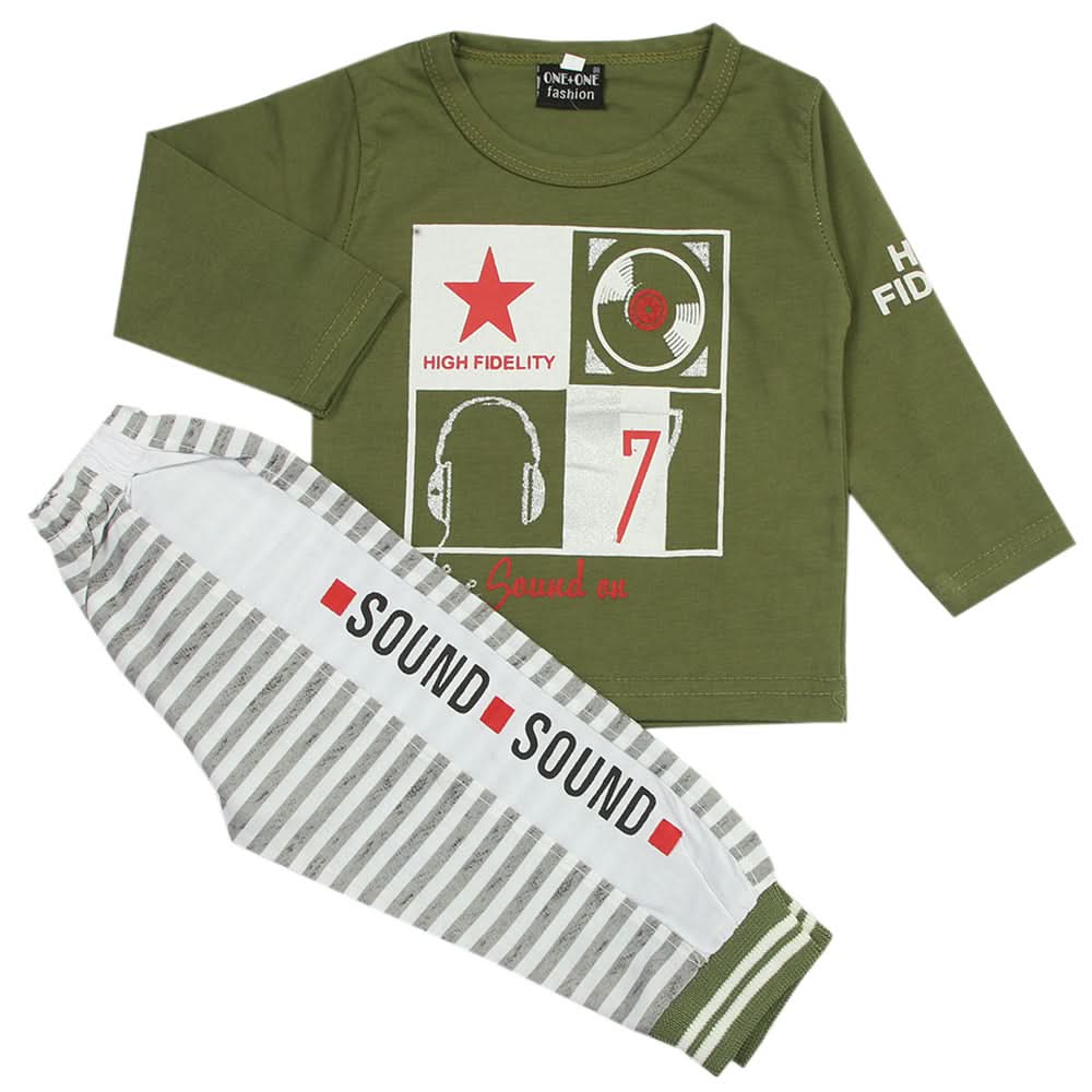 Newborn Boys Full Sleeves Suit - Green, Newborn Boys Sets & Suits, Chase Value, Chase Value