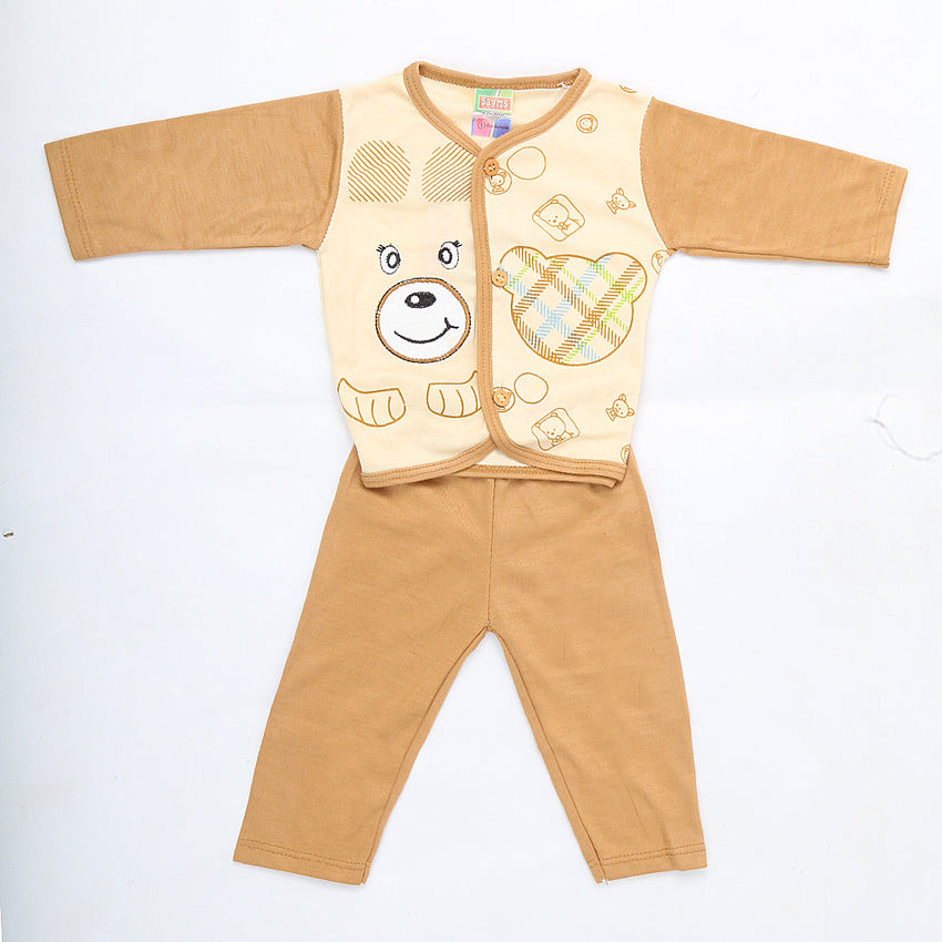 Newborn Boys Full Sleeves Suit - Beige, Kids, NB Boys Sets And Suits, Chase Value, Chase Value