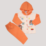 Newborn Boy Full Sleeves Polar Hooded Suit 1471 - Peach, Kids, NB Boys Sets And Suits, Chase Value, Chase Value